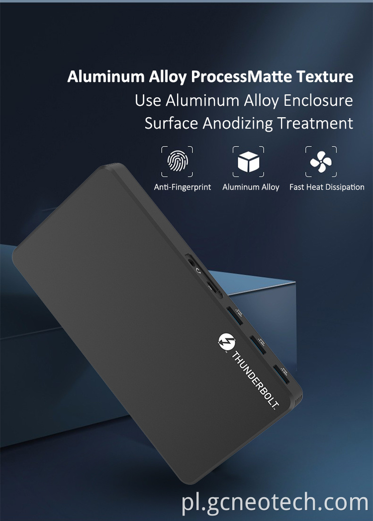 Stacja dokująca stopiona 3 Thunderbolt 3 Alloy Thunderbolt 3 Docking Station